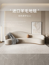 侘寂风羊毛地毯客厅沙发茶几垫家用极简日式卧室素色简约纯色