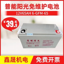 普能阳光蓄电池6-GFM-65 直流NP65-12 12V65AH免维护铅酸电池