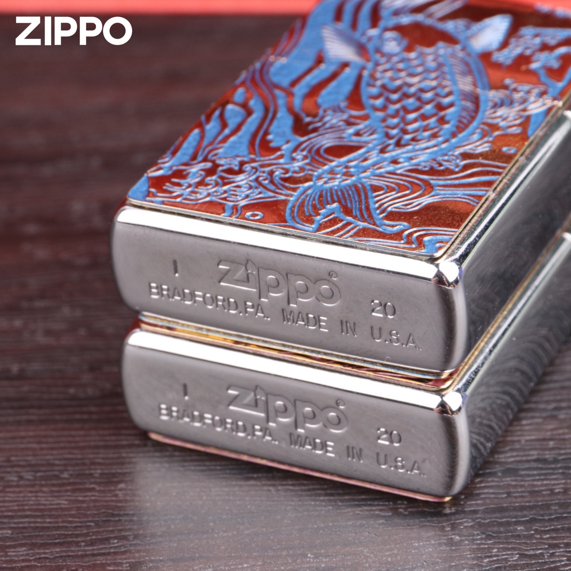 zippo芝宝正品煤油机日版三色贴章鱼送礼收藏