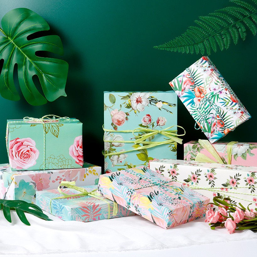 新款礼物包装纸 鲜花礼品纸 小清新花纸 外贸品质包装纸厂家直销