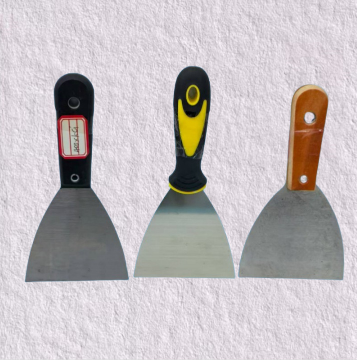 黑塑柄油灰刀加厚型填缝墙工具批刀清洁铲刀批灰刮刀抹泥刀腻子刀