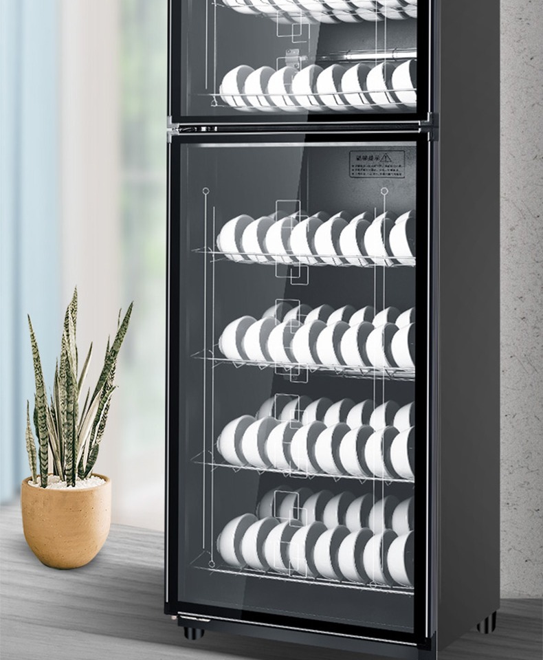 幼儿园食堂碗筷消毒柜饭店豪华型双门分层消毒碗柜加高餐具保洁柜