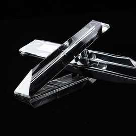 厂家直供超高透明导光定制高硼硅3.3三角玻璃棒水晶条灯饰配件