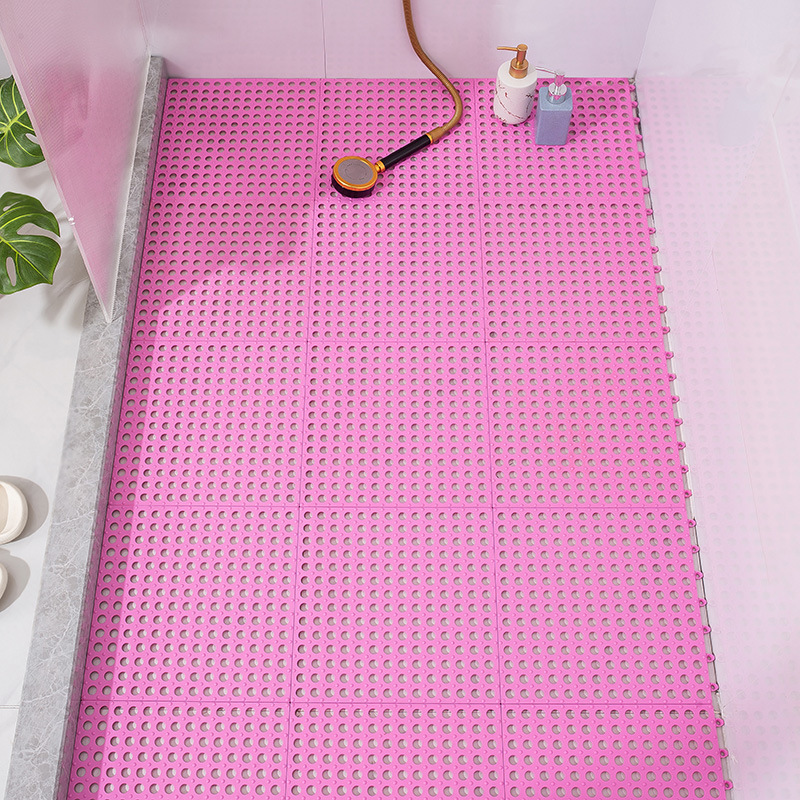 Factory Bathroom Non-Slip Mat Bathroom Shower Room Floor Mat Fully Covered Hollow-out Odorless Drainage Non-Slip Splicing Floor Mat