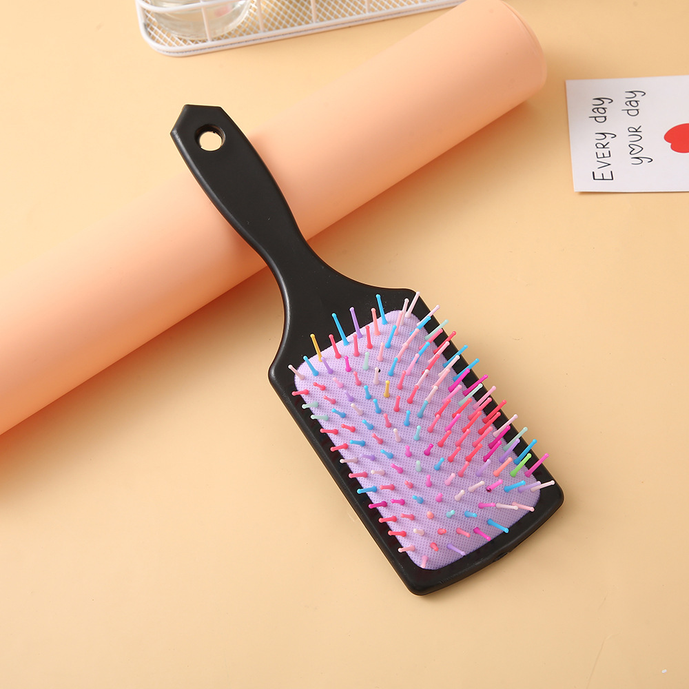 Europe and America Cross Border Air Cushion Square Plate Comb Plastic Massage Scalp Hairdressing Comb Anti-Static Shunfa Hair Curling Comb Spot