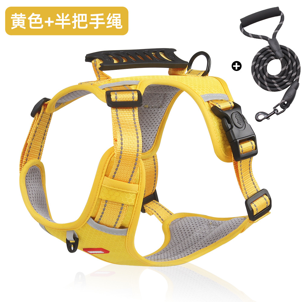 Pet Hand Holding Rope Vest Puppy Chest Strap Explosion-Proof Reflective Dog Chest Back Pet Supplies Dog Leash Wholesale