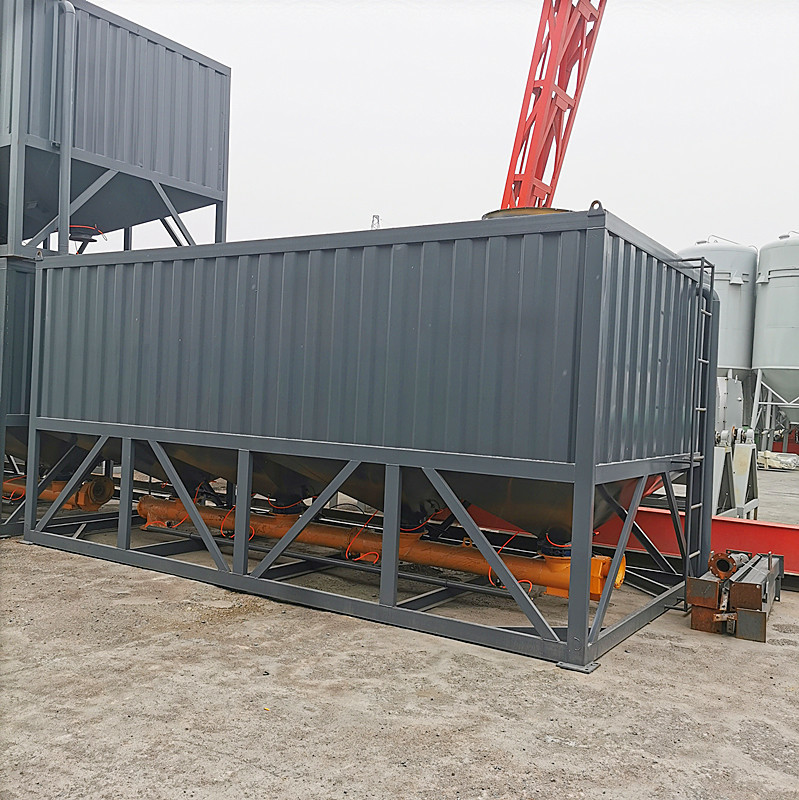 定制60吨散装水泥仓卧式免基础水泥罐可移动除尘砂浆卧式储料罐