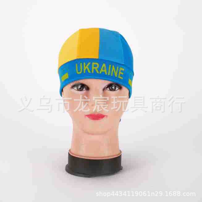Factory Direct Supply World Cup Ukraine Golf Cap Countries Pirate Hat Countries National Flag Cap Knitted Hat Wholesale