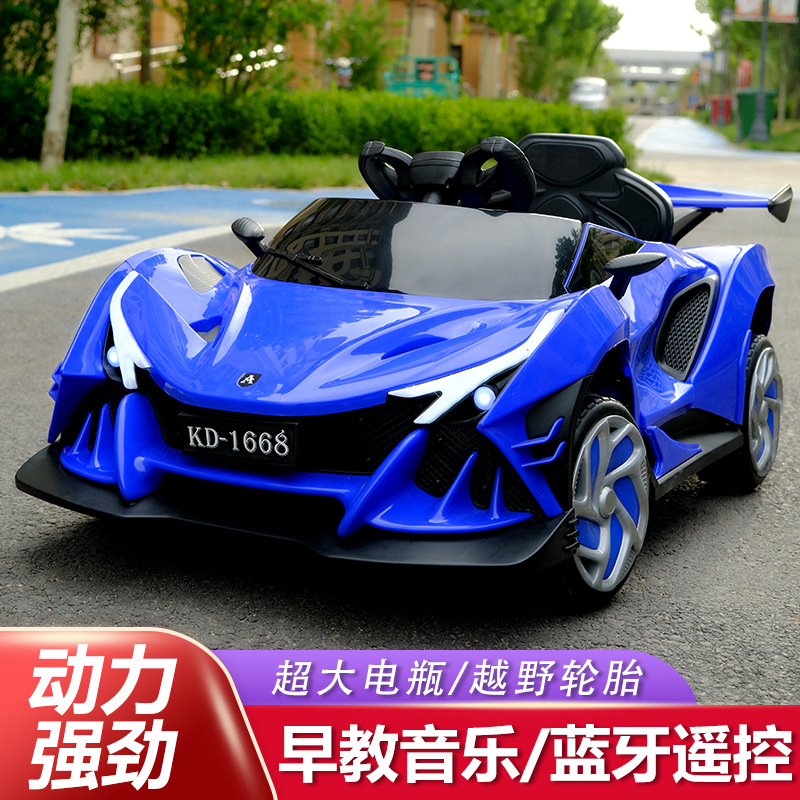 Children's Four-Wheel Electric Car with Remote Control Four-Wheel Drive Toy Car Can Sit Male and Female Baby 1-5 Years Old Drift Car