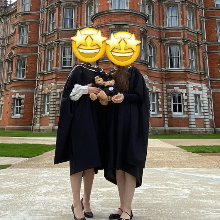 出口英国伦敦大学硕士服大学生毕业写真照成人礼服博士服