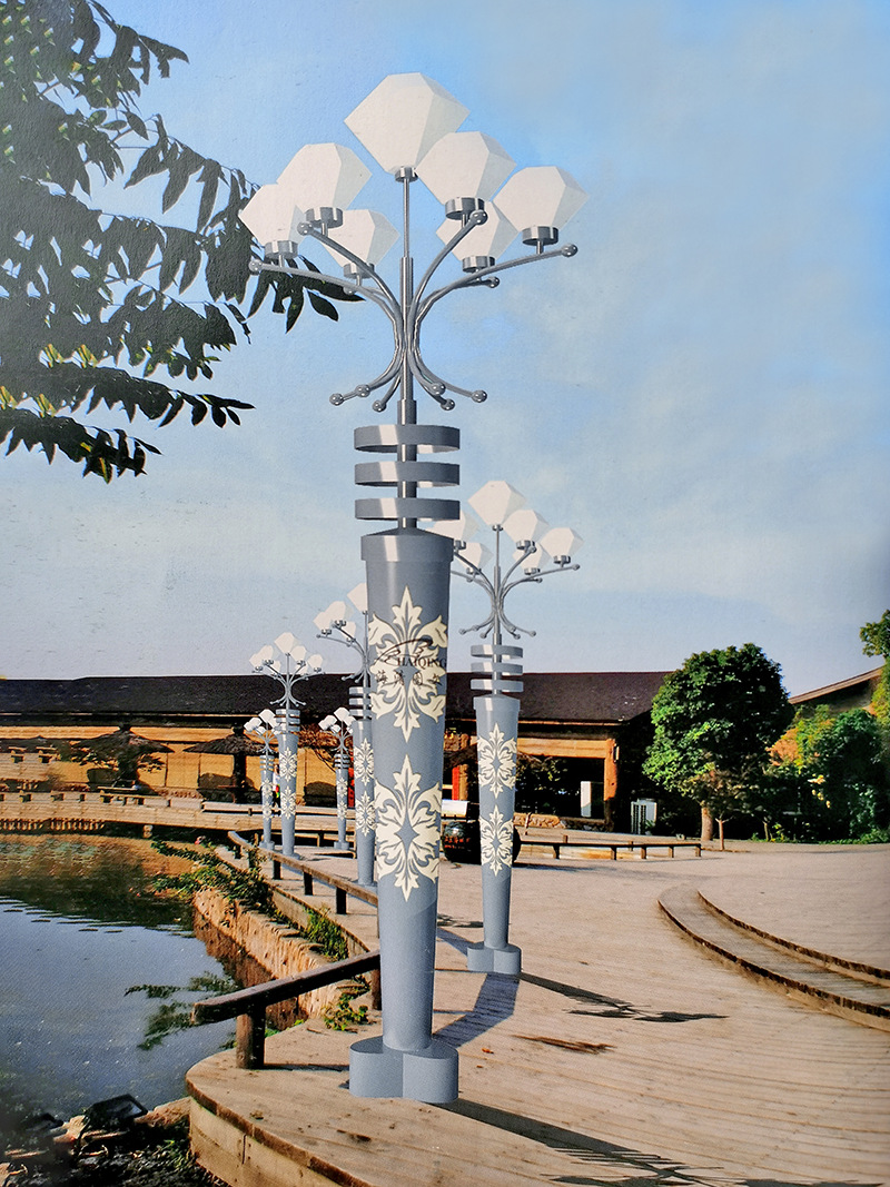 大型广场景观灯户外庭院灯led异形定制6米8米太阳能公园别墅园林