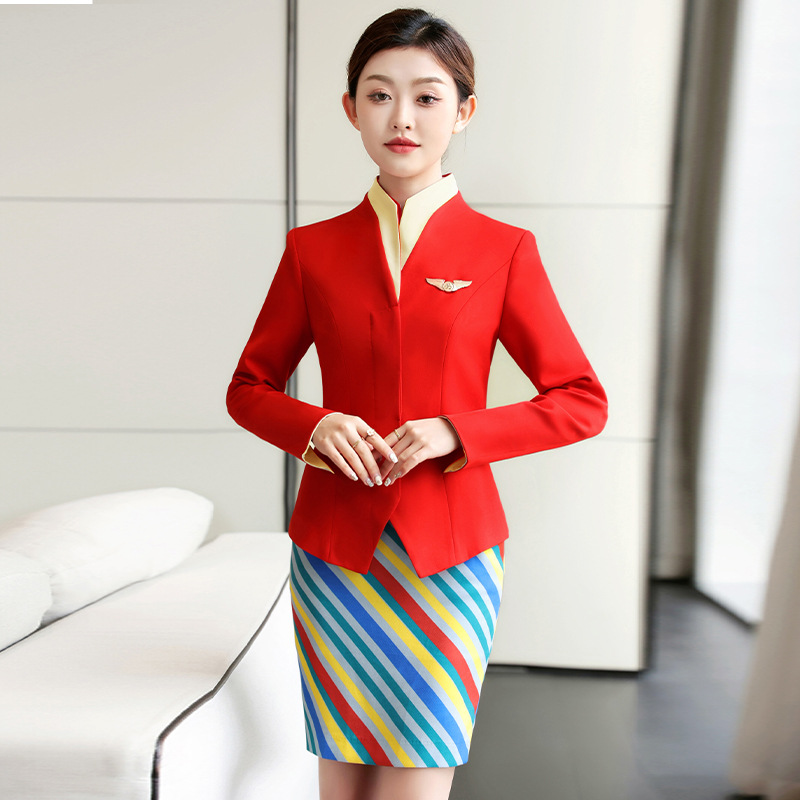 国泰航空空姐制服女空乘面试工作服学院校服迎宾接待礼仪职业套装