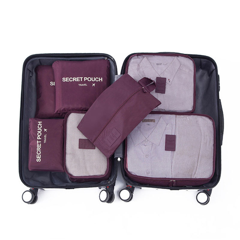 Korean-Style Large-Capacity Travel Storage Bag Set Multi-Functional Clothing Classification Storage Bag Six-Piece Set Seven-Piece Portable