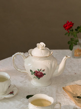 EQ4F法式复古玫瑰下午红茶杯碟 茶具 咖啡杯碟欧式宫廷风新骨陶瓷