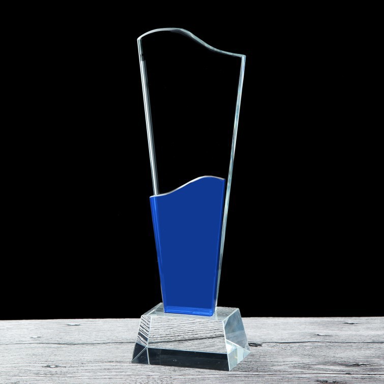 新款水晶奖杯制作 公司年会活动比赛冠军颁奖奖杯 免费刻字制作