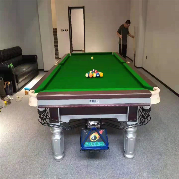 银腿乔氏台球桌 家用黑8标准成人斯诺克桌球台商用中式八球桌球案