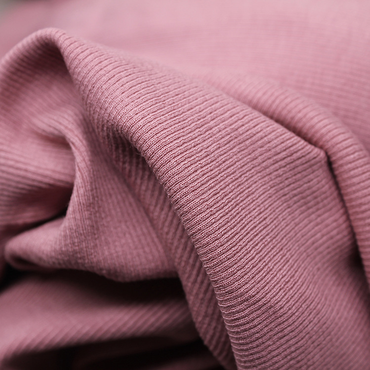 欧秀纺织250克高弹法国细罗纹布 棉双面设计师针织面料打底衫布料