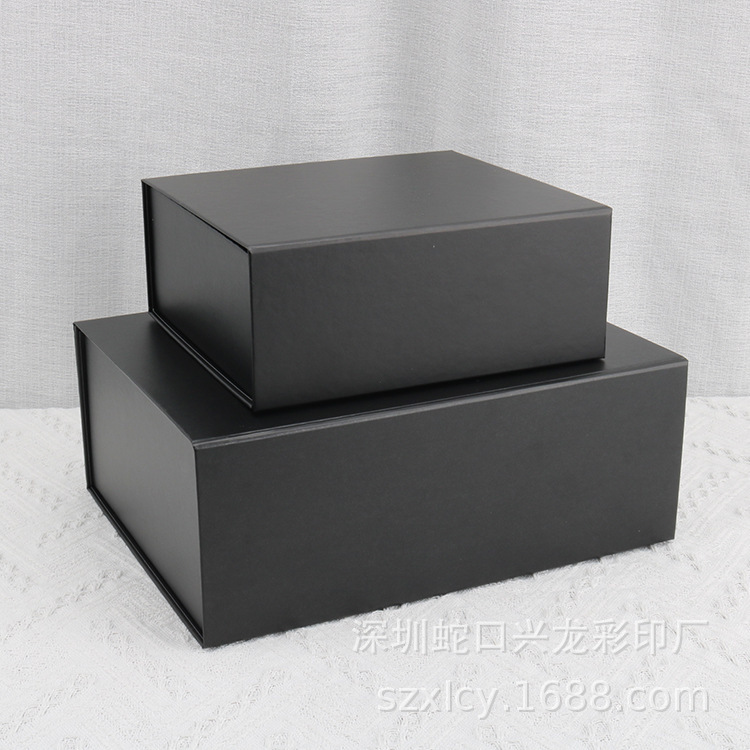 One-Piece Gift Box Paper Box Export Wholesale Magnetic Flip Box Universal Packing Box Folding Box Creative Shoe Box