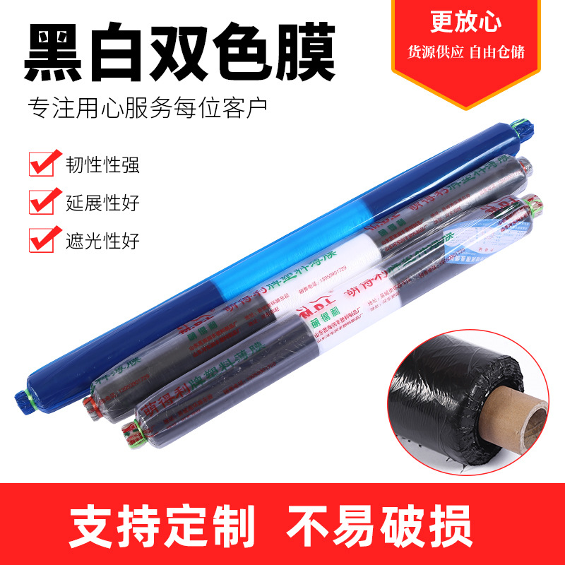 货源供应黑白双色膜 农用土豆种植膜 烟膜大棚膜批发