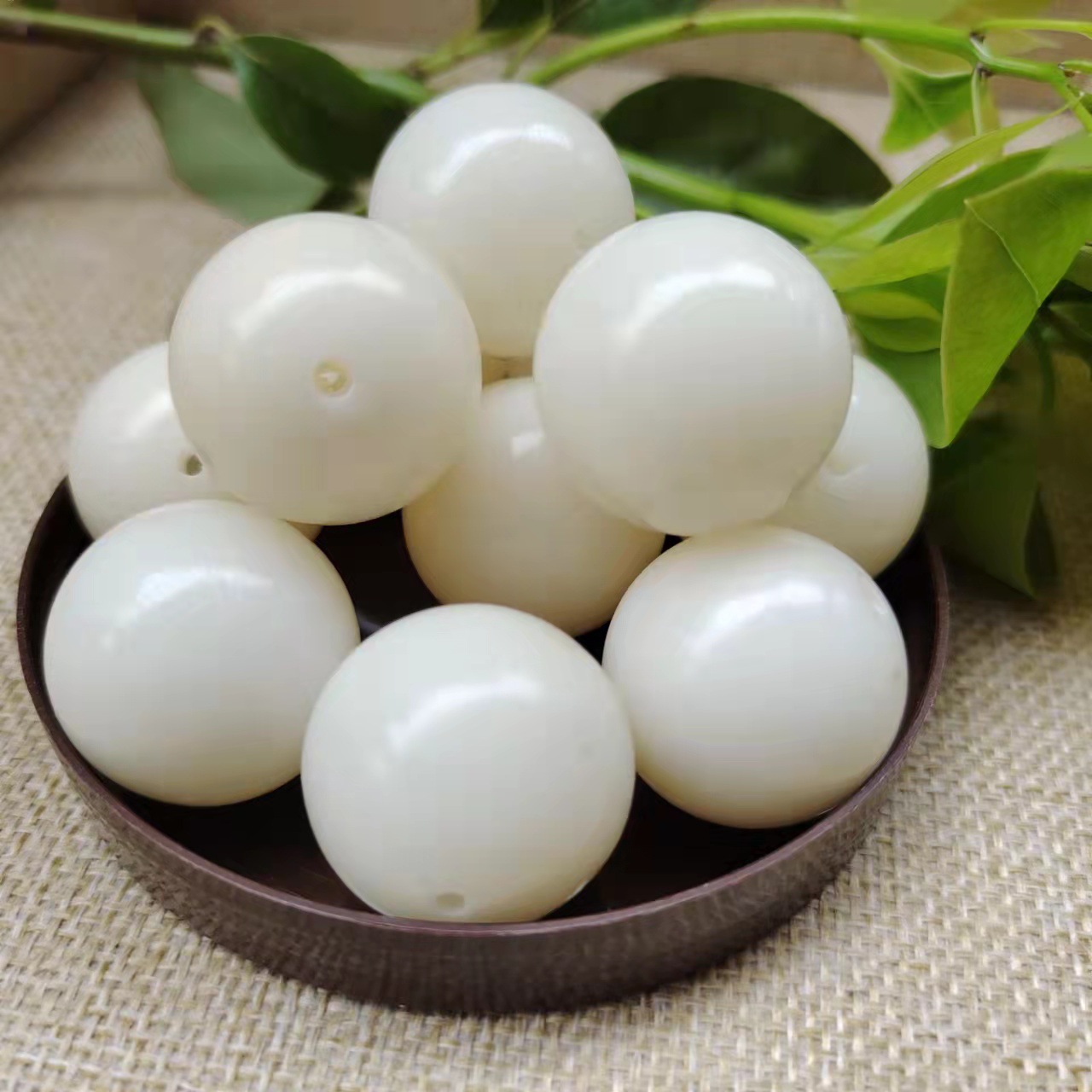 厂家供应天然白菩提根散珠8-27mm高抛白菩提圆珠佛珠手串配件