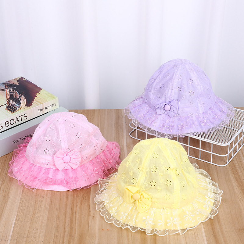 Summer Children's Sun Hat Baby Hat Girl Bucket Hat Baby Mesh Cap Sun Hat Thin