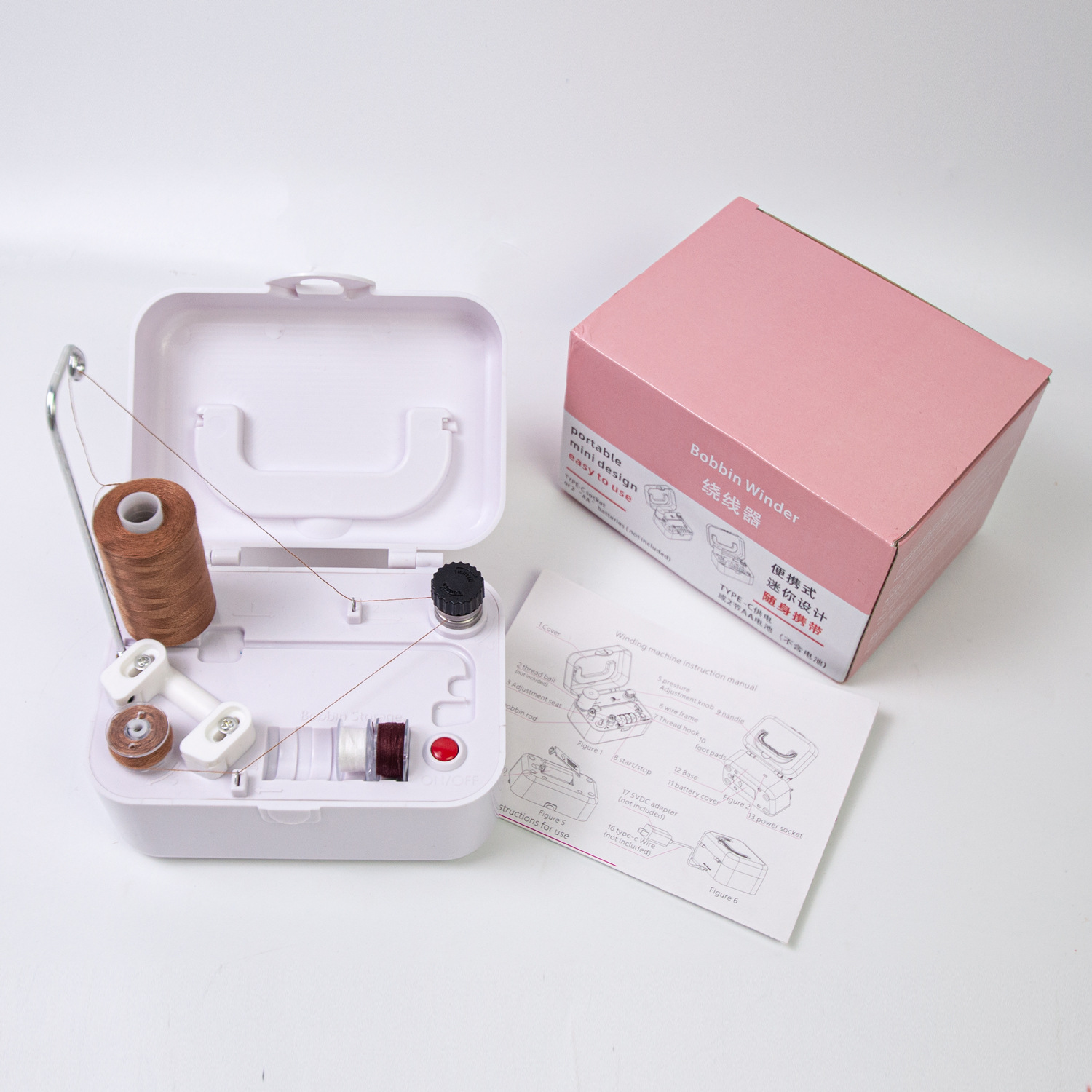 diy家用电动绕线机缝纫线梭芯简易型缠线器小型绕线器-阿里巴巴