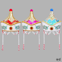 蒙古公主帽格格服传统昭君蒙古帽蒙古族舞蹈演出头饰袍配饰高