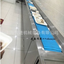 餐具输送机 事业单位食堂餐盘回收流水线  圆带餐盘输送机