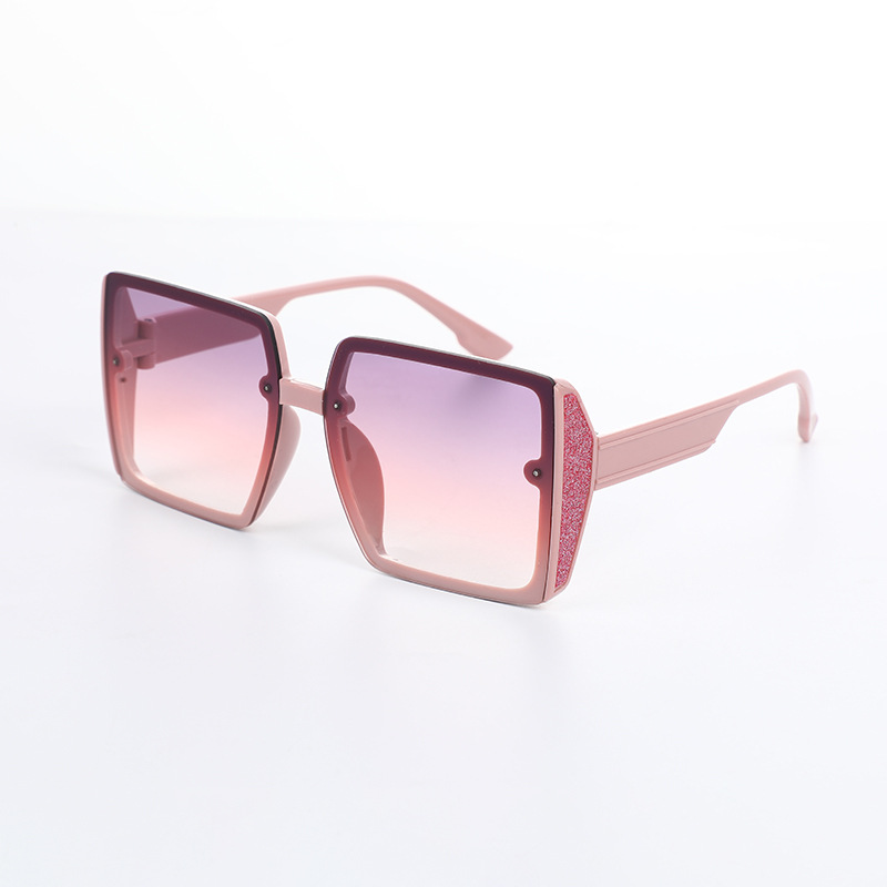2023 Spring New High Sense Gradient Sunglasses Fashion UV Protection Glasses Women's Square Glitter Sunglasses