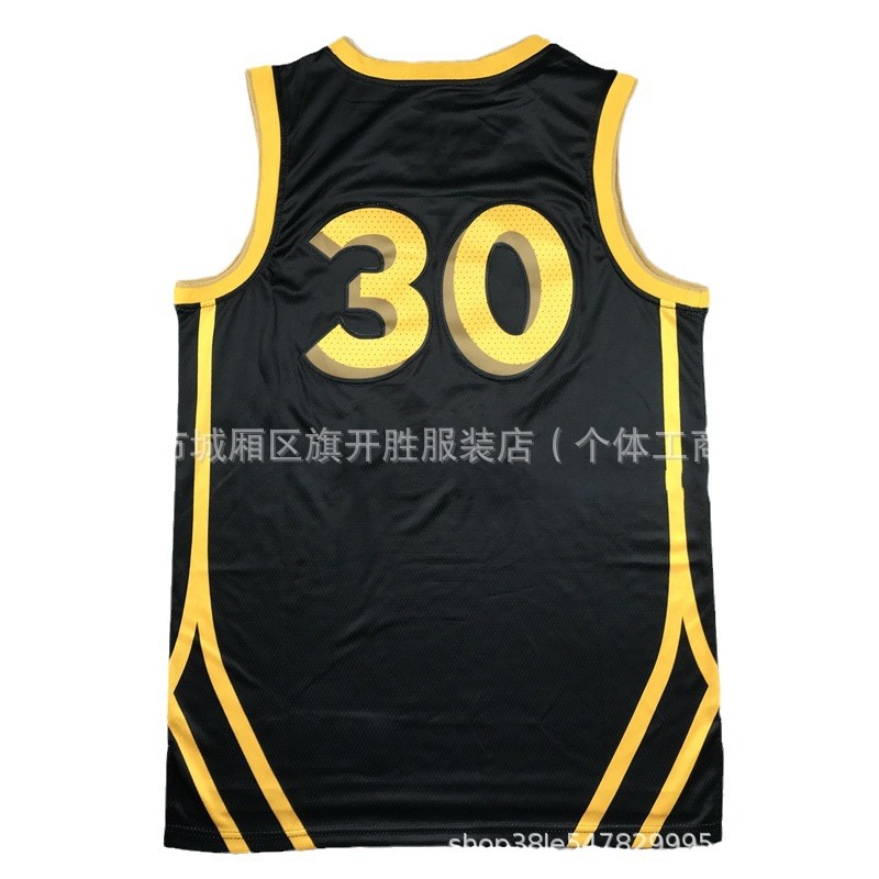 美式24赛季勇士队库里curry30号汤普森11号球服刺绣篮球衣城市版 图片