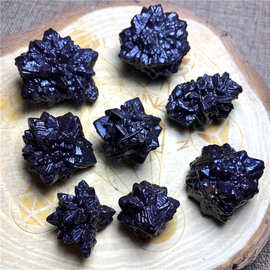 天然埃及黑金刚预言石原石 水晶矿物标本