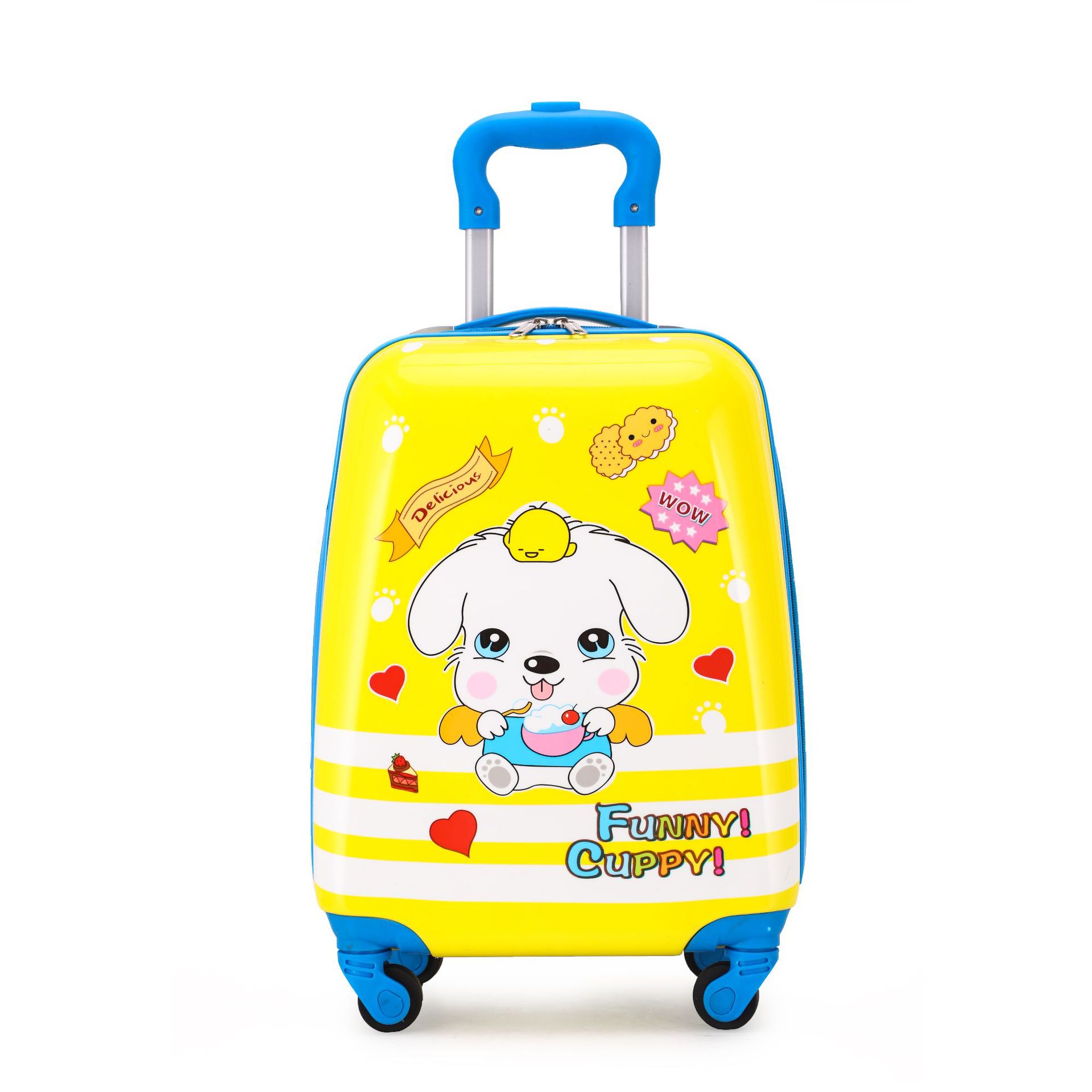 厂家批发16寸蛋型儿童拉杆箱18寸宝宝旅行箱轻便可爱卡通行李箱