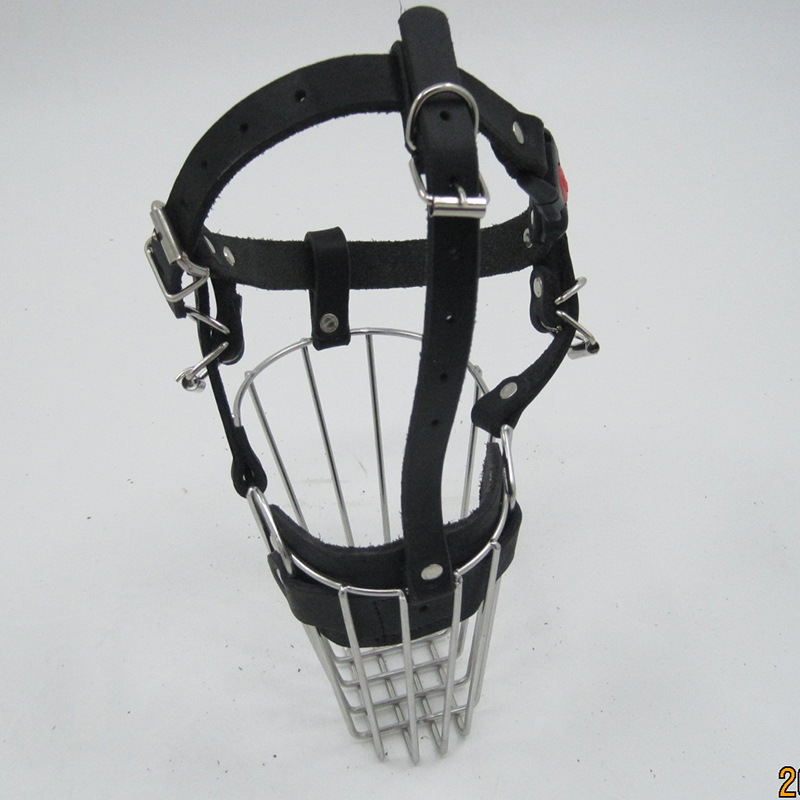 马犬德牧罗威纳用不锈钢碰撞口笼马犬可调节鼻梁防撞宠物嘴套