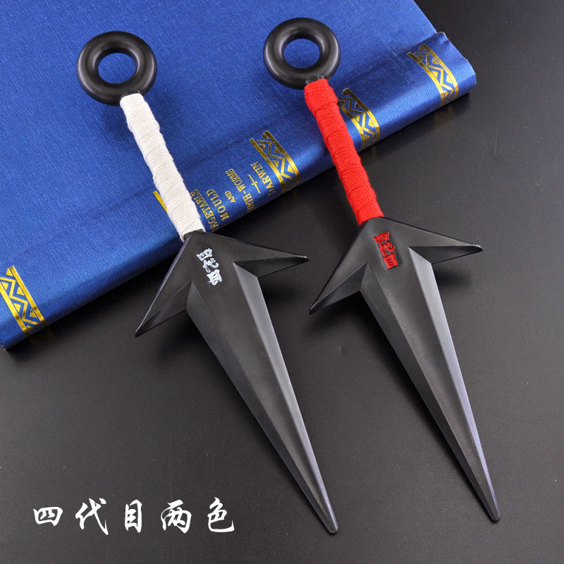 火影忍者游戏周边鸣人26厘米四代目套装苦无红色道具武器模型摆件