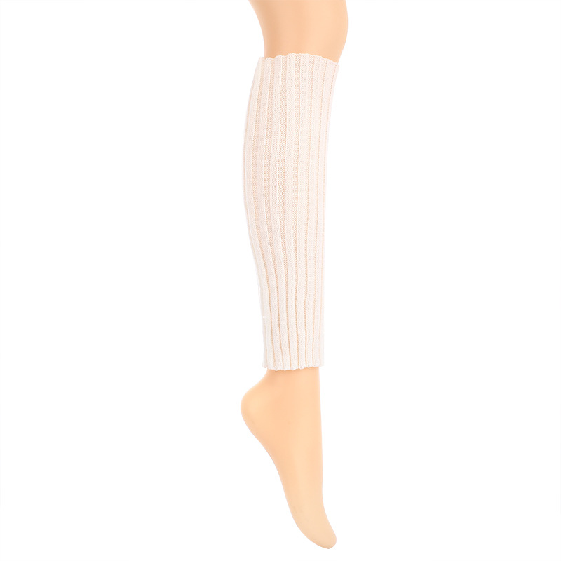 Fashion Little Leg Warmer Hot Girl Vertical Stripes Japanese JK Socks Women Pile Style Foot Sock Wool Knitted White Black Support Hosiery