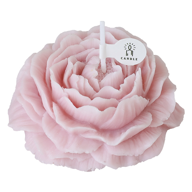 Qixi Gift Wholesale Handmade Hand Gift Peony Flower Shape Candle Ornaments Birthday Flower Aromatherapy Candle Gift