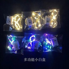 LED灯串铜线暖白灯电池彩色灯礼品袋装饰灯串插件生日鲜花闪灯