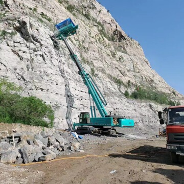 重庆护坡锚固钻机  山坡支护潜孔钻机 边坡加固钻 高举升12-25米