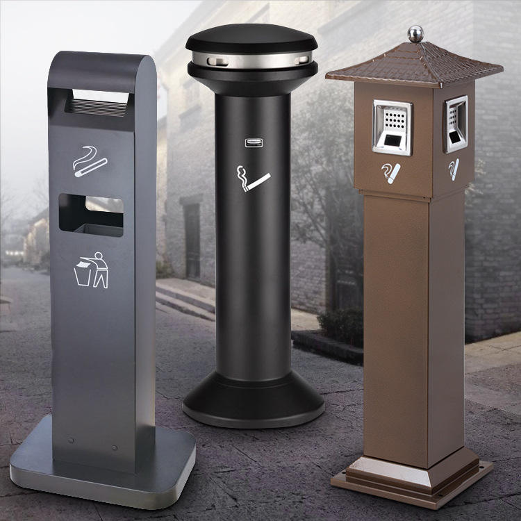 烟灰柱吸烟区灭烟蒂收集垃圾桶 户外室内烟头回收灭烟柱 厂家批发