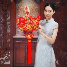 新年中国结弯鱼挂件室内客厅装饰小号中号大号直鱼福挂饰年年有余