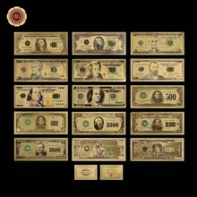塑料金箔钞彩色美金收藏币玩具道具币创意纪念钞批发厂家货源