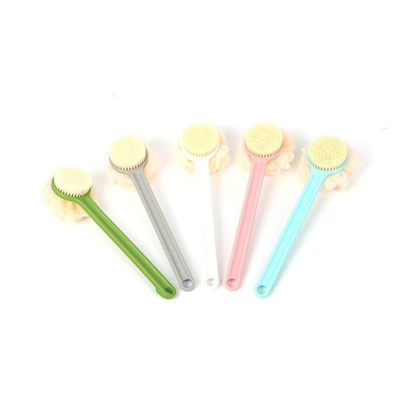 Bath Body Brush Exfoliating Cleaning Brush Non-Printed Long Handle Bath Brush Soft Fur Back Artifact Bath Brush Factory