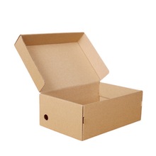 现货批发鞋盒纸盒小批量牛皮纸鞋盒折叠翻盖瓦楞快递包装收纳盒子