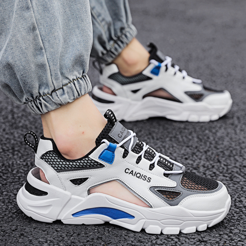 男鞋夏季新款时尚透气镂空无后跟凉鞋学生户外运动鞋休闲跑步鞋