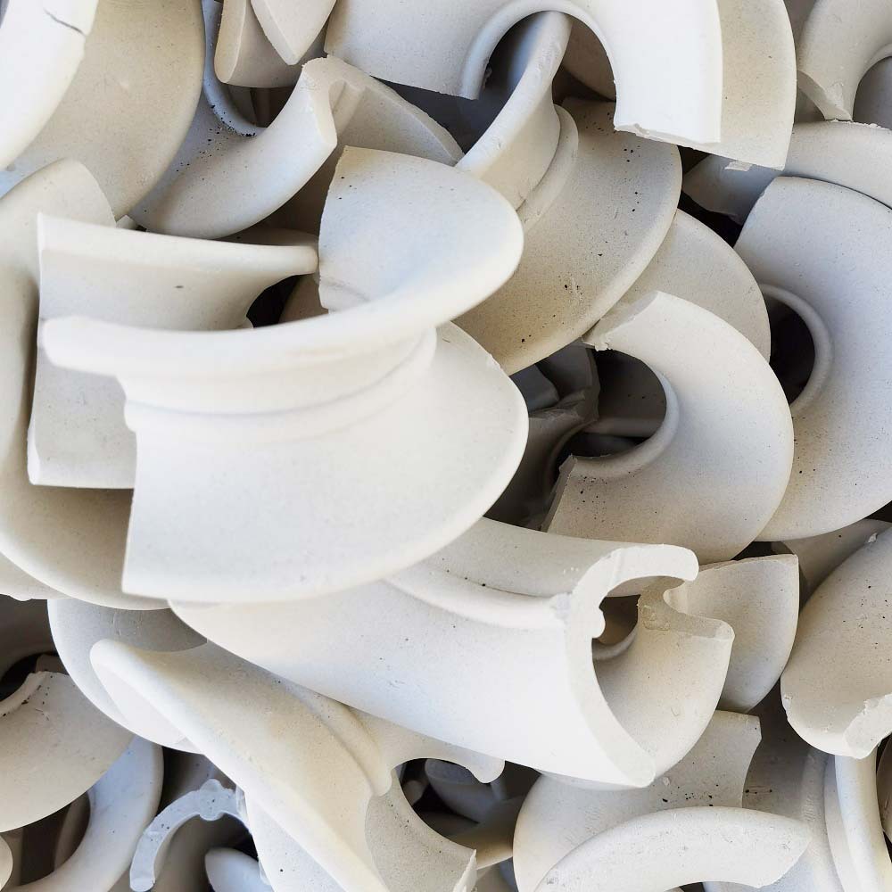 【五峰山牌】陶瓷矩鞍环 25mm/38mm50mm76mm冷却塔洗涤塔用矩鞍环