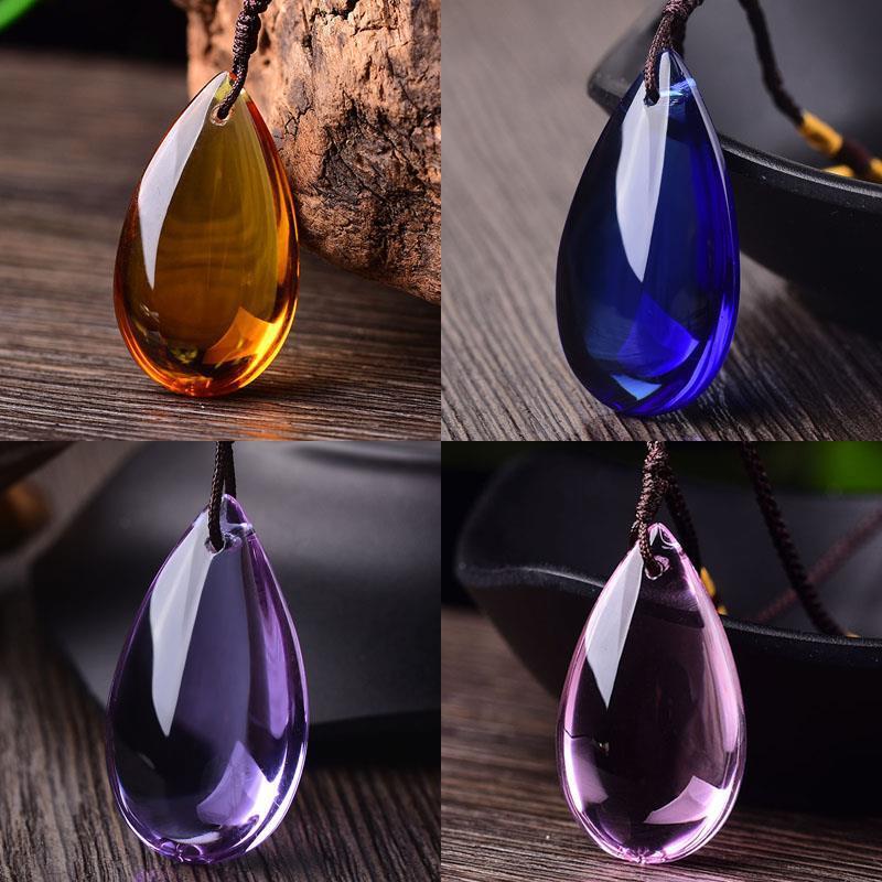 东海水晶毛衣项链