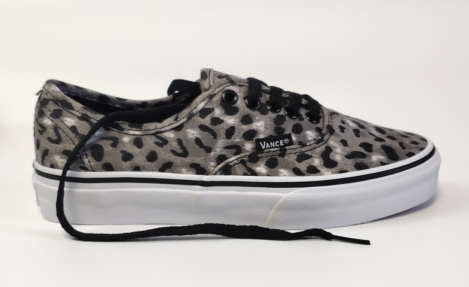 灰色豹纹vance 承接订单 硫化鞋工艺 男女滑板鞋帆布鞋一件代发