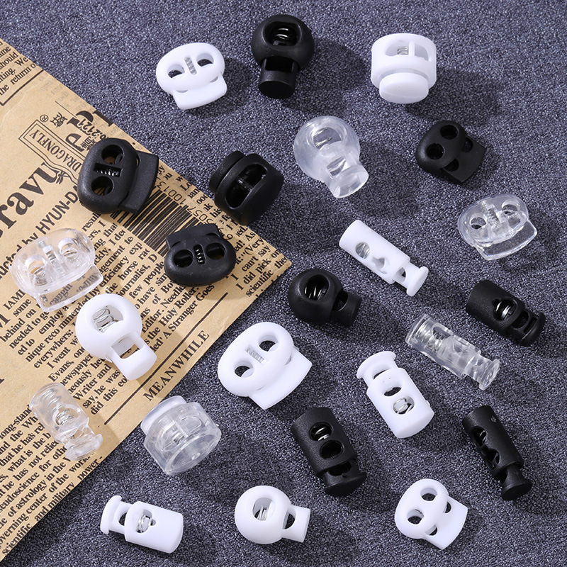 塑料弹簧扣纽扣扣子羽绒服卫衣吊钟绳子收紧扣松紧可调节扣止绳扣