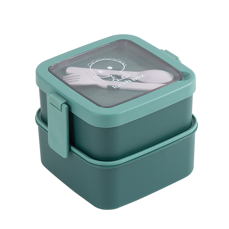 Multi-Layer Lunch Box Microwaveable Heating with Lid Student Bento Box Men and Women with Tableware Food Grade Lunch Box