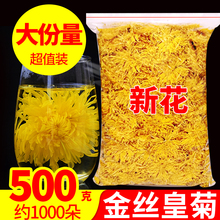 菊花茶金丝皇菊黄菊一朵一杯大黄山菊花非胎菊去火500g散装花茶叶